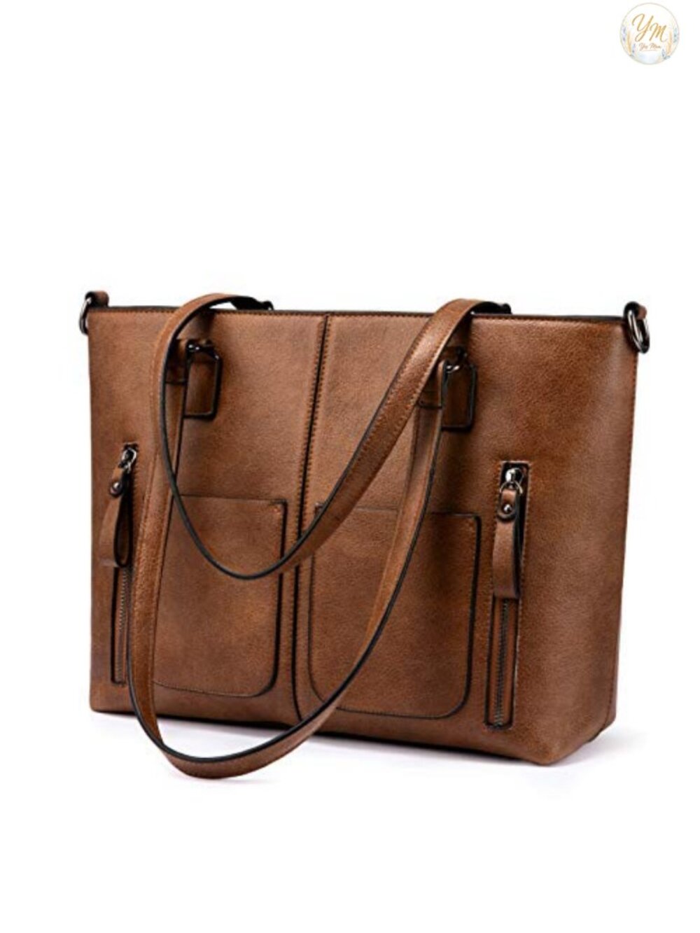 LOVEVOOK Large Faux Leather Hobo Shoulder Bag Multi-Pocket Work Tote